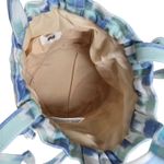 Aerie  Blue Tie Dye Straw‎ Bucket Bag Drawstring Mini Purse OS Photo 5