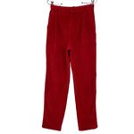 Nordstrom Vintage 80s Corduroy Pants Women Red Retro Pleated High Rise Tapered Photo 2