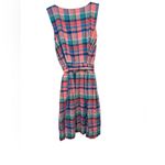 Talbots plaid belted madras tank dress size 12 Photo 1