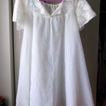 Radcliffe vintage coquette nightgown nightie lingerie bow lace in white/ivory and blue size large. Photo 1