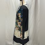 Clover Canyon  Floral Text Print Shift V-Neck  Long Sleeve Tunic Dress Photo 3