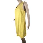 Briggs New York Briggs Yellow Linen Blend Pocket Dress Sz M V-Neck‎ Sleeveless Casual Above Knee Photo 12