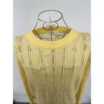 Mango MNG Women Yellow Wool Blend Sweater Size Small Photo 4