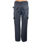 ZARA  Black Straight Wide Leg High Rise Cargo Trousers Denim Jeans Pants Size 4 Photo 2