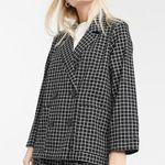 Monki  Double Breasted Window Pane Plaid Blazer XS Photo 0