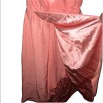Amanda Uprichard SILK RUFFLE HALTER PEACH PINK SOFT GIRL DRESS FAUX WRAP FRONT Photo 3