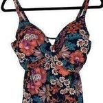 Captiva by Christina Floral Underwire Tankini Top Size Large Pink Photo 0
