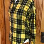 VTG Bright 90s yellow plaid soft flannel shirt Photo 8