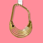 G by Gennaro herringbone gold‎ tone statement necklace Gold Photo 1