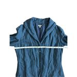 J. Jill Teal button up lightweight blazer jacket linen blend sz 10 Green Photo 4