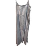 Old Navy  Maxi Dress Blue White Stripe Tiered Spaghetti Strap XL Photo 5