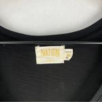 Nation Ltd Mallory Black Cotton V-Neck Flutter Sleeve Shift Dress Size M Photo 1