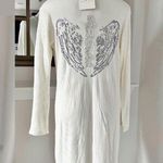 Belle France Off-White Button-Up Hi-Low Hem Sweater (Made in Italy) Size M New Photo 7