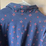 Carolyn Taylor  Dark Blue Floral Blouse large nwt Photo 11