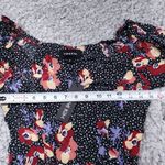 Yumi Kim  Jessa Black Red Floral Crop Top Puff Sleeve Cropped Size 0 Peasant Photo 4