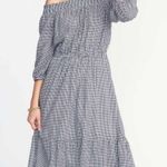 Old Navy Off The Shoulder Waist Define Gingham Midi Dress Women’s Plus Sz 3X Photo 3
