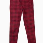 American Eagle Ne(x)t Level Jegging Size 4 Stretch Hi-Rise Red Black Plaid Pants Photo 1