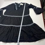 Tommy Bahama Black Cotton Clip Embroidered Tier Dress Size Small NEW *TINY FLAW* Photo 5