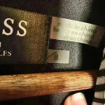 Guess Black/White Stripe Doris sleeveless Textured v-neck dress Sz 8 Photo 4