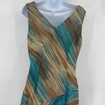 Y2K bbit Rabbit Rabbit Designs Dress Sz 10 Boho Asymmetrical Babydoll Earthy Brown Photo 8