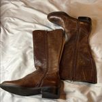 Nicole Brown Lace Up Leather Boots Size 7.5 Photo 1