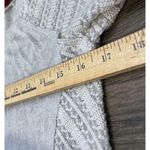 Xhilaration Womens S Gray Knit Sweater Lace Inset Lagenlook Raw Seams Semi-Sheer Photo 3