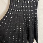 Torrid  Sleeveless Sweater Knit Dress Midi Length-Black White Shimmer Polkadot L‎ Photo 2