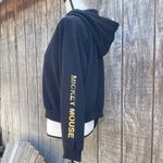 Disney Adult Black Crop Graphic Hoodie with Gold Sequin Mickey Mouse Size Large Photo 2