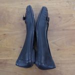 Born Black Leather Bow Front Flats Size 10 Photo 5