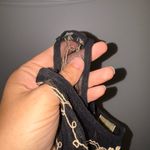 Leith  Black Mesh Cover Dress with Gold Embroidery Photo 6