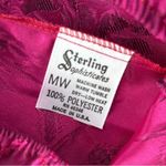Vintage Sterling Sophisticates Satin Jaqaurd Pajama Set Magenta Medium Pink Photo 4