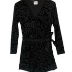 Anthropologie Saylor The Rebecca Black Velvet Floral Burnout Romper Photo 1