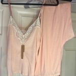 SKIMS  Pink Lace Trim Pajama Sleepwear Set — NWT Photo 6