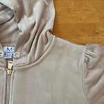 Magaschoni XL Hoodie Velvet Velour Teddy Zip Terry Jacket Taupe Beige Sweater Photo 6