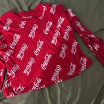 Coca-Cola Red  Cropped Shirt Long Sleeve Photo 0