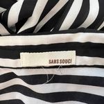 Sans Souci Stripped Black/White Silky Blouse Photo 4