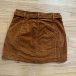 American Eagle Corduroy Button-Front Skirt Camel Brown Super Stretch Size 2 Photo 6