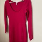 Leith  Dress Long Sleeve Midi Pink Slit Cocktail Casual Neutral Trendy Photo 4