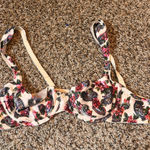 Vintage Floral Paisley Bra 36B/L‎ Unlined Underwire Adjustable Straps Cute Bow Pink Size undefined Photo 0