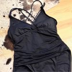 La Blanca Island Goddess Cross-Back One Piece Black Size 6 Photo 3