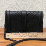 Rebecca Minkoff Chevron Quilted Small Turn Lock Love Black Leather Crossbody Bag Photo 9