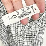 Madewell NEW Size Large Omaha White Black Gingham Tiered Puff Sleeve Shirt Photo 8