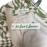 For Love & Lemons NWT Aiko Mini Skirt Size Medium Green Pink Geometric Photo 5