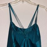 Vintage Floral Embroidered Satin Slip Dress Size M Photo 3