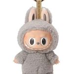 Pop Mart The Monsters Exciting Macaron Sesame Bean Labubu Blind Box Keychain Gray Photo 0