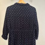 Mauvette Shirt Dress Blue Print 3/4 Sleeve Boho Button Down‎ Size XL Office Prep Photo 7