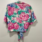 Celamod Paris Womens Skirt Set 38‎ Floral Bright Two Piece Vintage Medium Mini Pink Photo 5