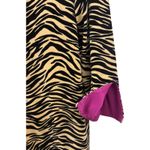 Velvet Housedress Women's Size M Vintage Zebra Print Dress Pink Size M Photo 1