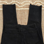 ZARA  Black Denim Raw Hem Straight Leg Jeans Size 12 Photo 4