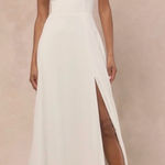 NWT Lulus Women's White Radiant Romance White Tie Photo 0